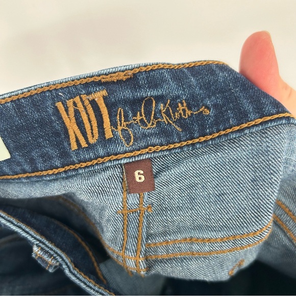 KUT From The Kloth Denim Blue Jeans Katy Ankle Straight‎ Leg Size 6 Medium Wash - Picture 5 of 8